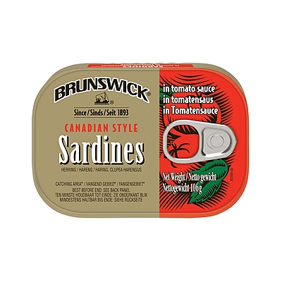 25356 Brunswick Sardines In Tomato Sauce 106g X 12