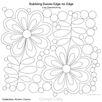 Bubbling Daisies Edge-to-Edge | Digital Longarm Quilting Pattern
