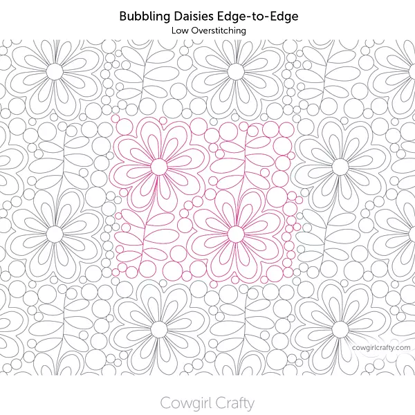Bubbling Daisies Edge-to-Edge | Digital Longarm Quilting Pattern