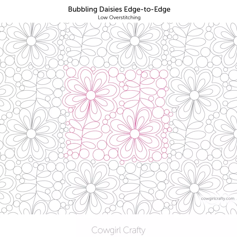 Bubbling Daisies Edge-to-Edge | Digital Longarm Quilting Pattern