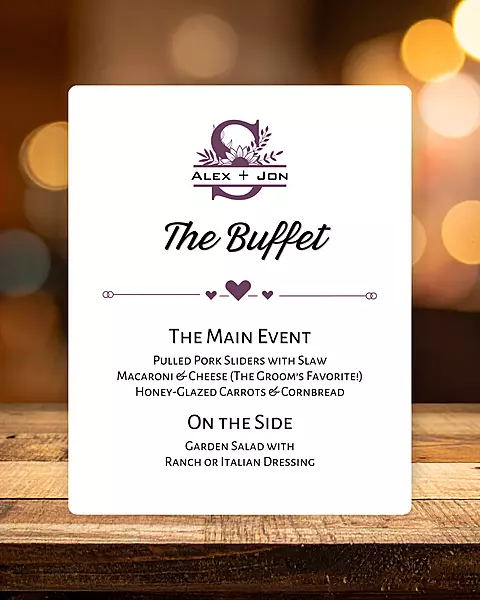 Knot Series Dining Easel Signs