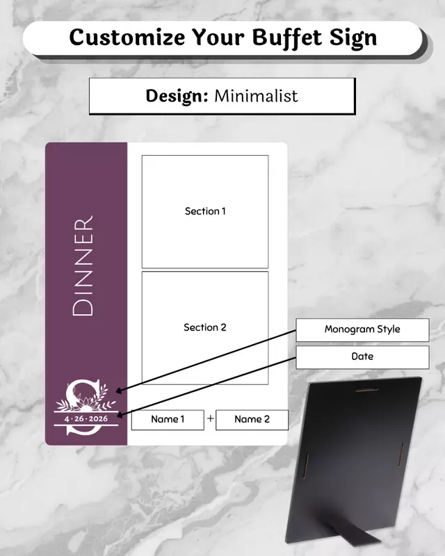 Knot Series Dining Easel Signs