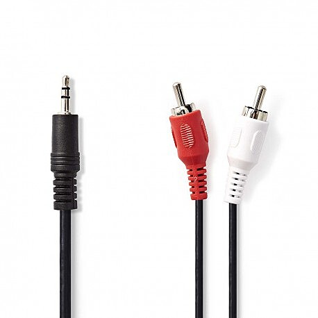 Câble Audio 3.5mm Mâle Vers 2x RCA Mâle 11.8" 30 CM