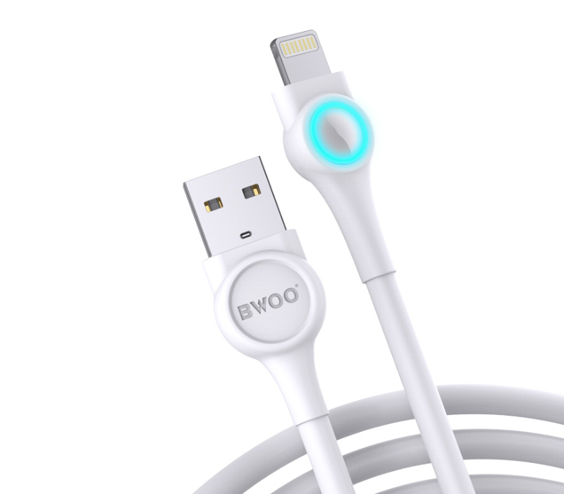 Câble Chargeur USB Type A Mâle Vers Lightning Avec Lumiere Colorée (B0-X213L) Bwoo