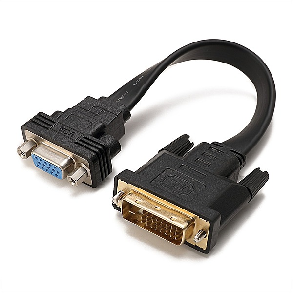 Câble DVI-I D Dual Link Mâle Vers VGA Mâle 6 Pi (1.82 M)