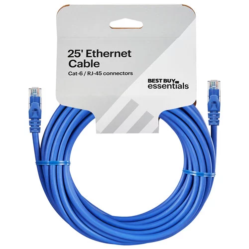 Câble Ethernet Best Buy Essentials CAT6 25 Pi (7.63 M) Boite Ouverte