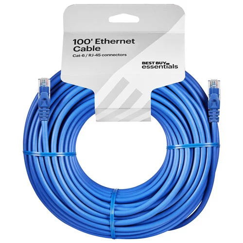 Câble Ethernet Cat6 Best Buy Essentials 100 Pi (30.5 M) Boite Ouverte