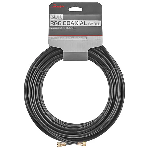Câble coaxial RG6 50 Pi 15.24 M Rocketfish Boite Ouverte