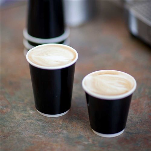 Paper Coffee Cup Cool Double Wall Black 8 Oz Super