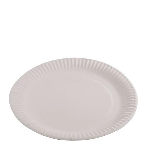 Paper Plate Uncoated White 230 mm Ctn 500