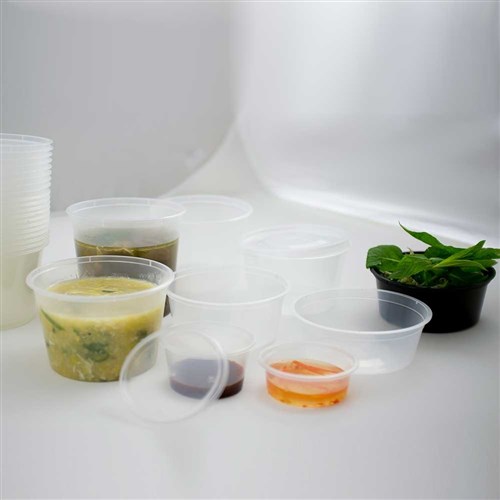 Container Round PP Microwavable Clear 250ml