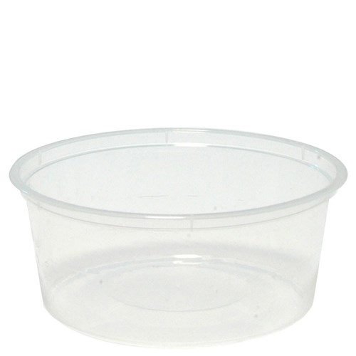 Container Round PP Microwavable Clear 330ml