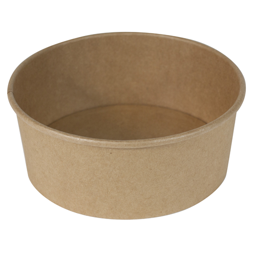 Salad Bowl Round PE Lined Kraft 24 Oz Pack 50