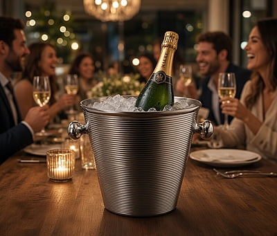 Full Ribbed Ice Bucket with Ball Handles Silver Plate.SKU:C1119 Full Ribbed Ice Bucket with Ball Handles Silver Plate.SKU:C1119