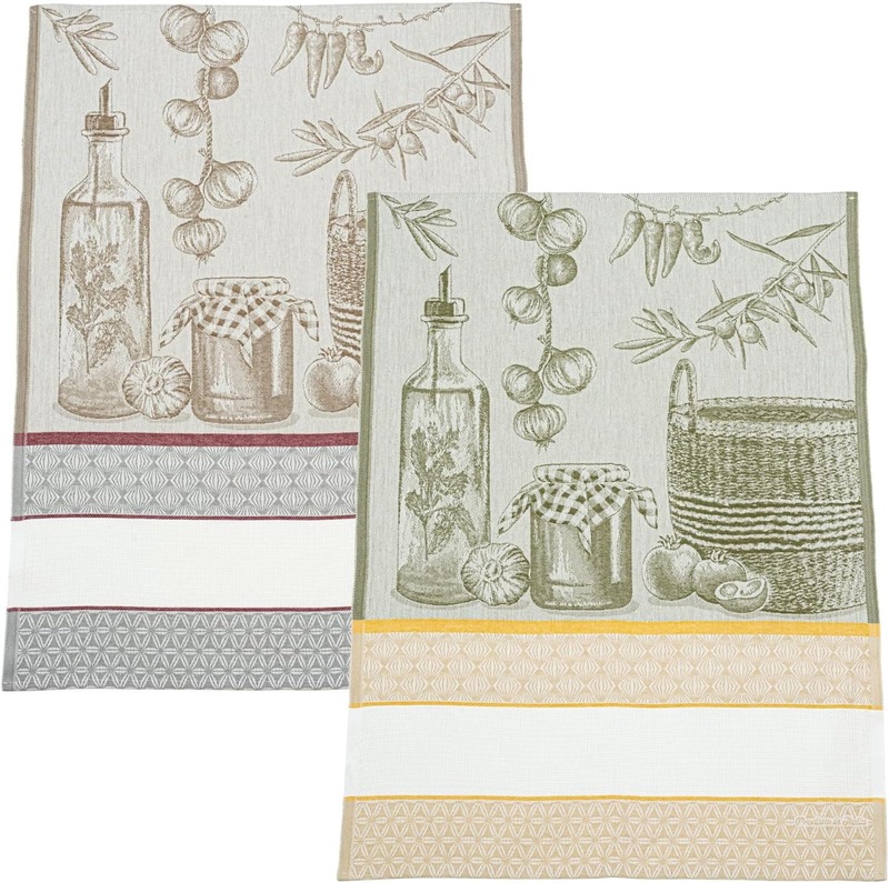 Asciugapiatti da ricamare Serie Olive