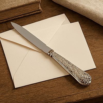 English Sterling Handle Letter Opener/Stainless Blade. SKU:C2066 English Sterling Handle Letter Opener/Stainless Blade. SKU:C2066