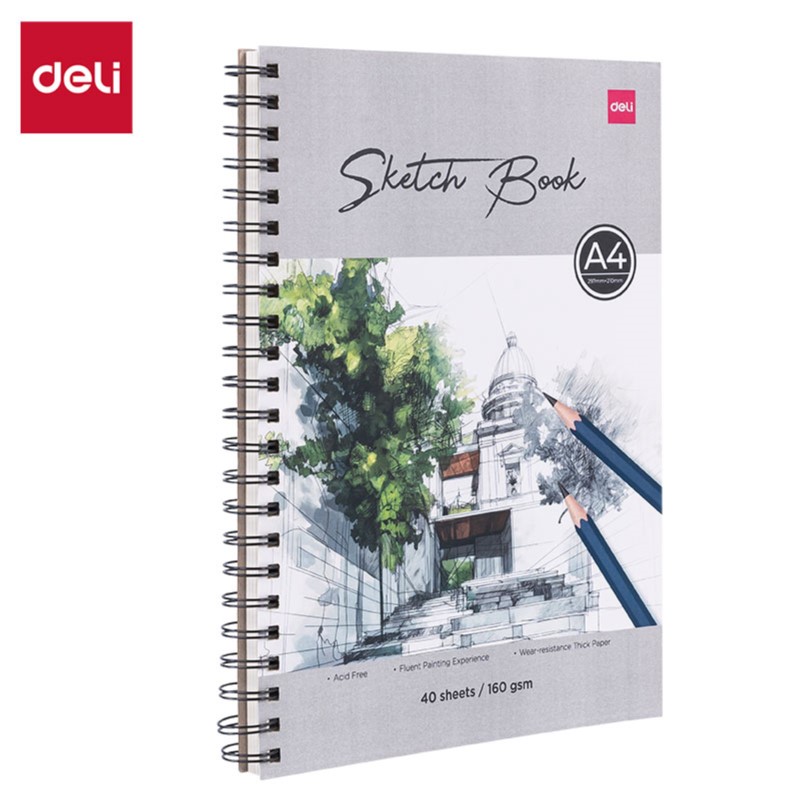 DELI C403 A4 ART SKETCH BOOK 40SHTS 160GSM