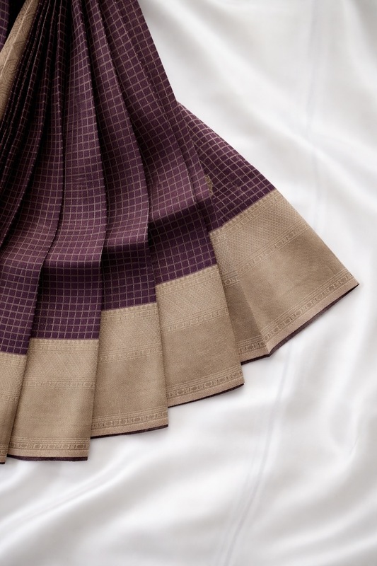 Premium Art Silk Checked Saree