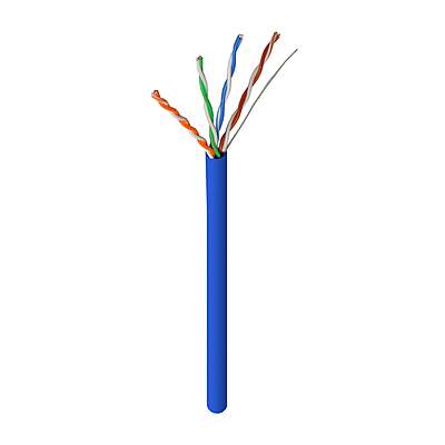 Cat5e UTP CCA 4X2X24AWG 1000Ft Blue
