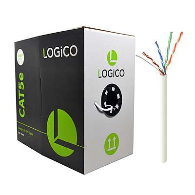 Cat5e UTP CMP 4X2X24AWG 1000Ft White