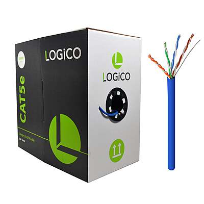 Cat5e UTP CMP 4X2X24AWG 1000Ft Blue