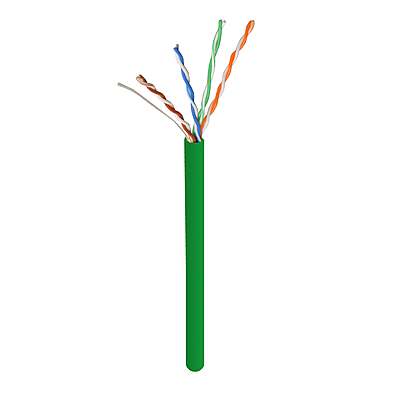 Cat5e UTP CMR 4X2X24AWG 1000Ft Green Cat5e UTP CMR 4X2X24AWG 1000Ft Green