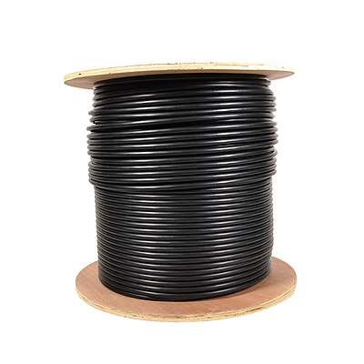 Cat6e STP/FTP Outdoor Direct Burial CCAMG 23AWG 1000Ft Black