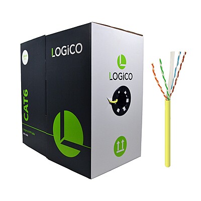 Cat6 UTP CMR Cable 23AWG 1000Ft Yellow