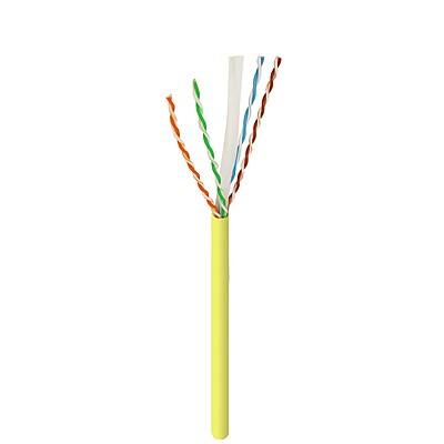 Cat6 UTP CMR Cable 23AWG 1000Ft Yellow Cat6 UTP CMR Cable 23AWG 1000Ft Yellow