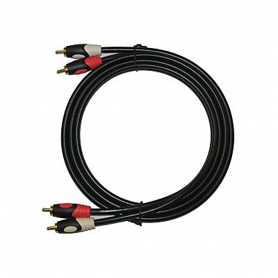 12 Foot Shielded Dual RCA Cable, GOLD Ø6.0/6.0mm (CA1064-12)