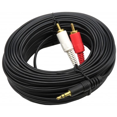 50 Foot, 3.5mm to 2 RCA Plugs Cable (CA1075-50) 50 Foot, 3.5mm to 2 RCA Plugs Cable (CA1075-50)