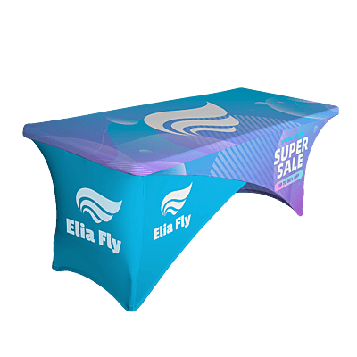 6ft Cross Over Stretch Table Cover