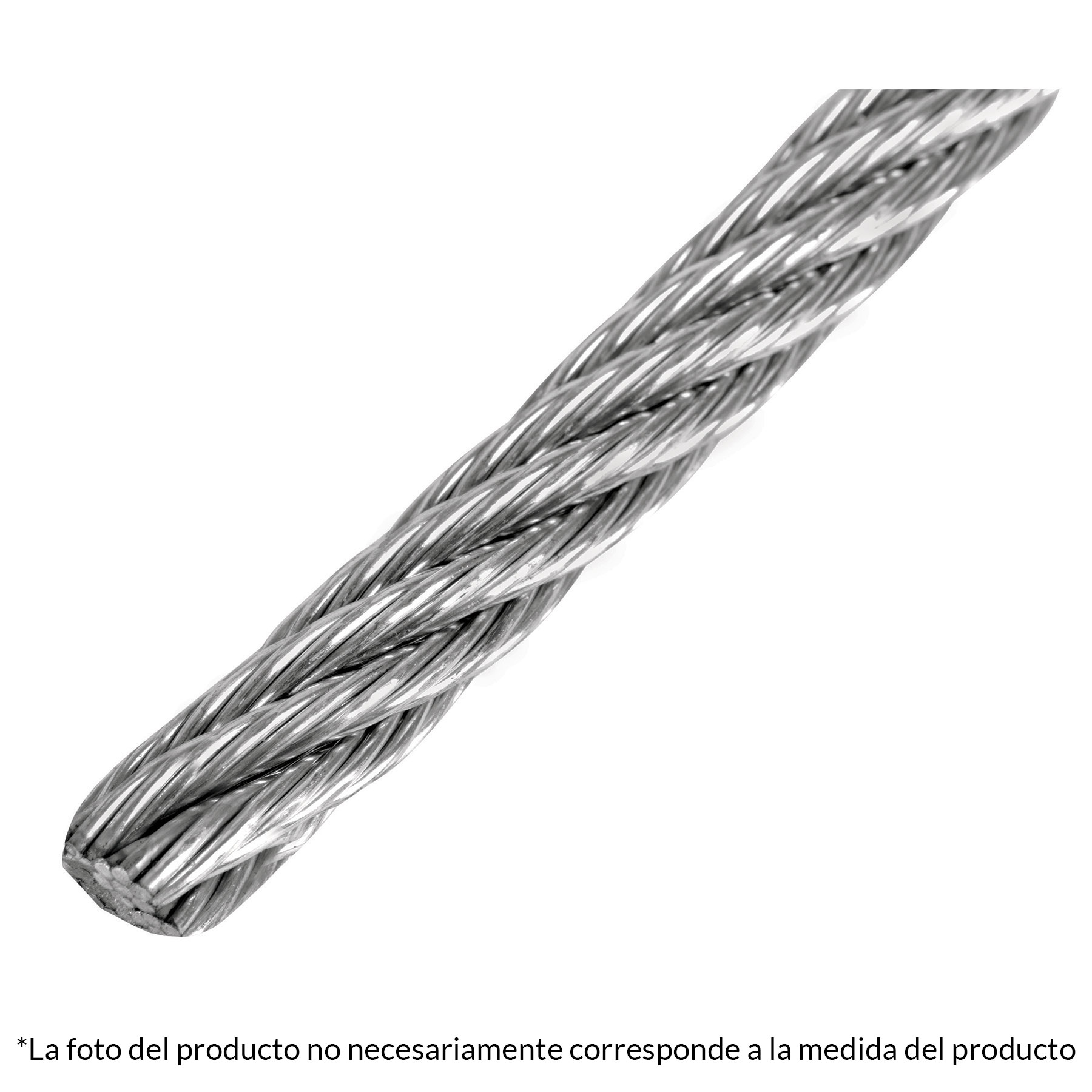 Metro de cable flexible 1/2' de acero 7x19 hilos, 75 m - CAB-1/2F / 48819