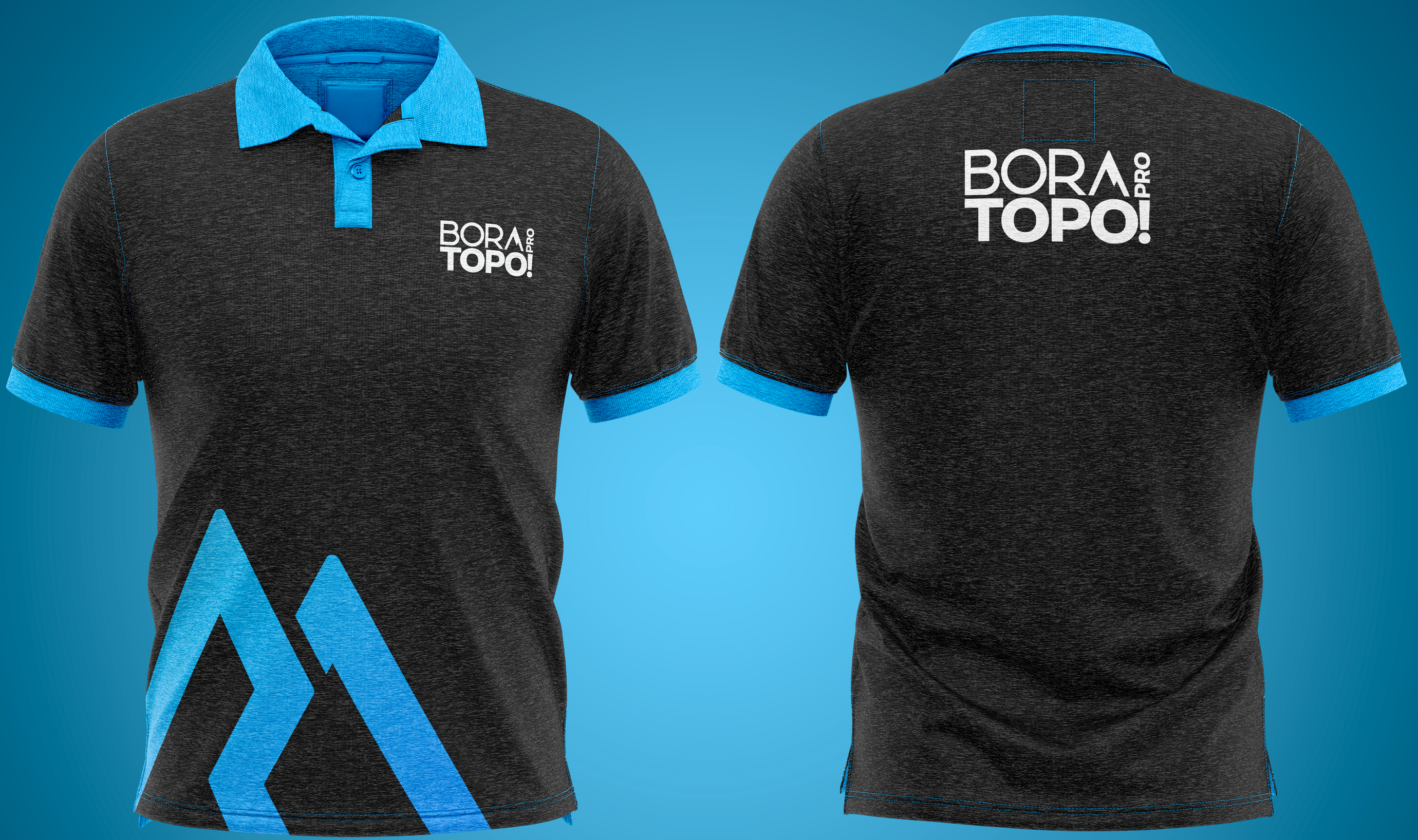 CAMISETA POLO - BORA PRO TOPOO - PRETO