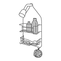 Canastilla para regadera, doble,rectangular - CAN-2RE / 49975