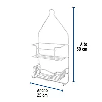 Canastilla para regadera, doble,rectangular - CAN-2RE / 49975