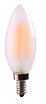 LED Bulb, E12-Candle, 24VDC, 4Watts, Dimmable, Frosted Glass