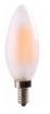 LED Bulb, E12-Candle, 24VDC, 4Watts, Dimmable, Frosted Glass