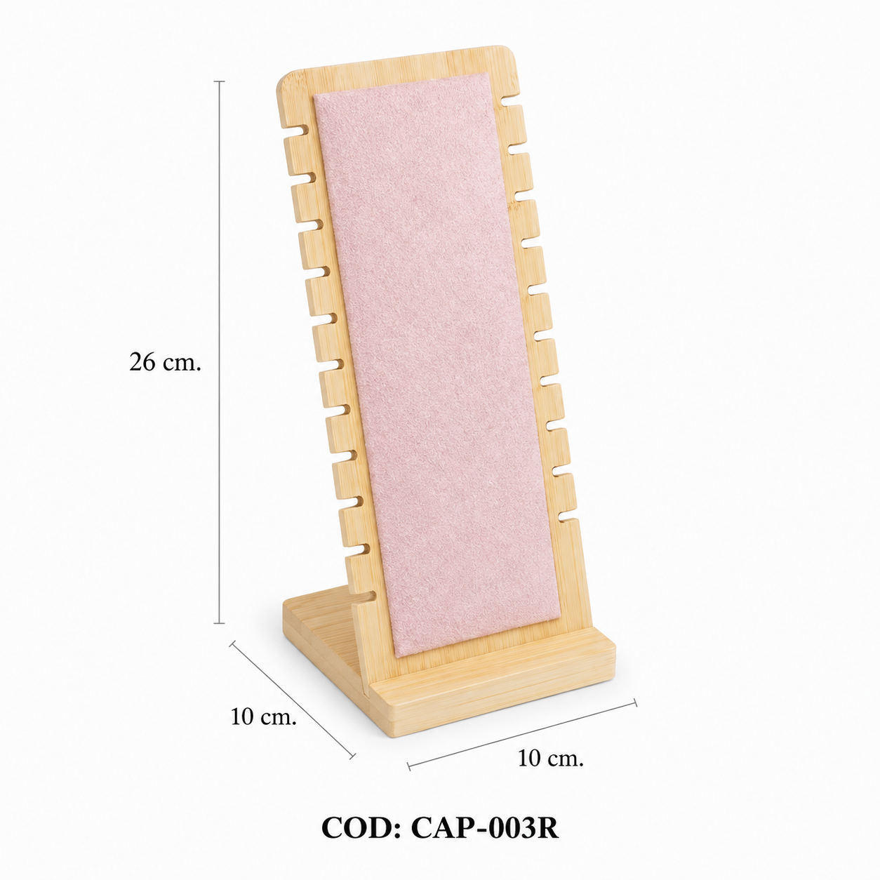 EXHIBIDOR CAPILLA ROSA CON MARCO DE MADERA - (ALJ14)
