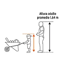 Carretilla para niños, concha metálica 54 x 40 cm, Truper - CAR-KID / 102996