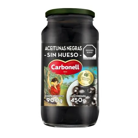 CARBONELL ACEITUNA NEGRA SIN HUESO 900 G