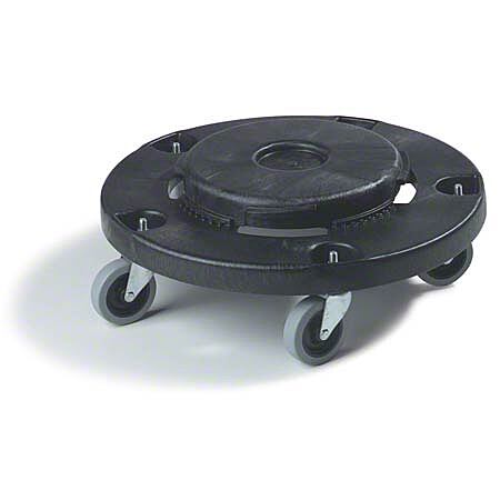 Carlisle FVP Economy Round Container Dolly - Black 2/CS