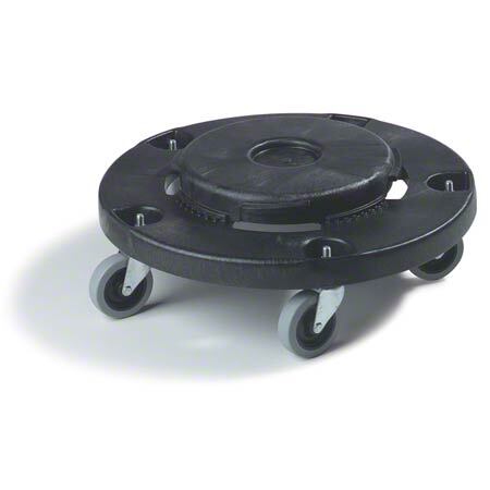 Carlisle FVP Economy Round Container Dolly - Black 2/CS