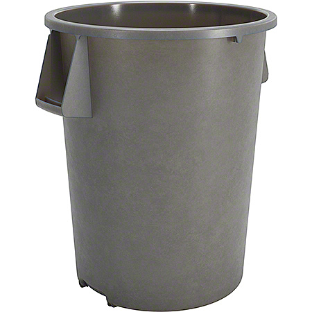 Sparta® Bronco™ Round Waste Bin Trash Container - 55 Gal., Gray 2/CS 2/CS