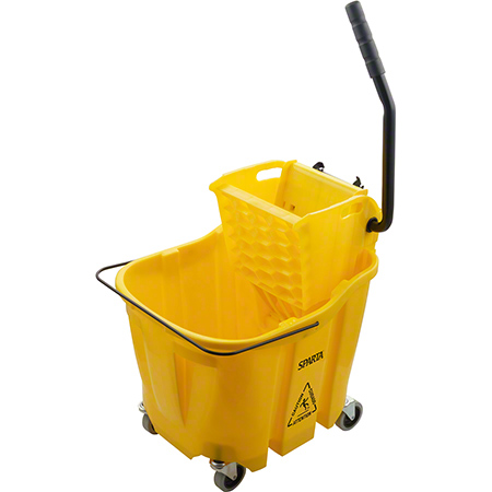 Sparta® OmniFit™ Mop Bucket Combo w/Side Press Wringer - 35 Qt., Yellow