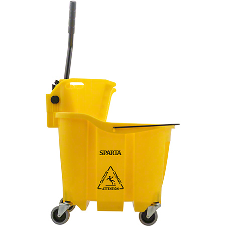 Sparta® OmniFit™ Mop Bucket Combo w/Side Press Wringer - 35 Qt., Yellow