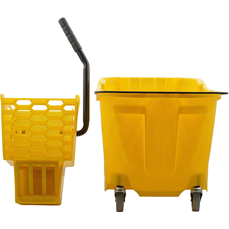 Sparta® OmniFit™ Mop Bucket Combo w/Side Press Wringer - 35 Qt., Yellow