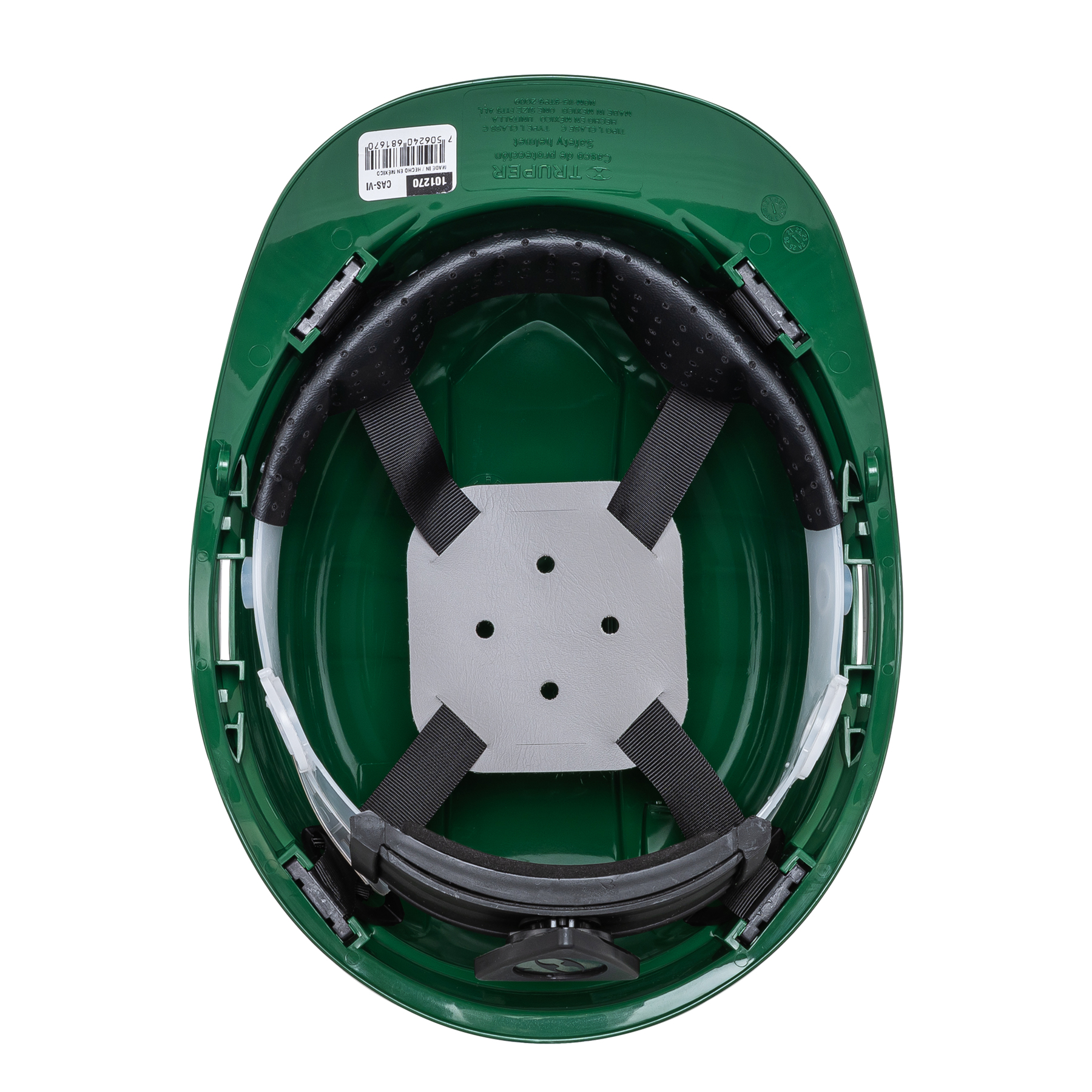 Casco de seguridad, ala ancha, verde - CAS-VX / 10572
