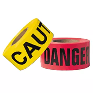 Yellow caution tape, 3 mil, 3"X1000'