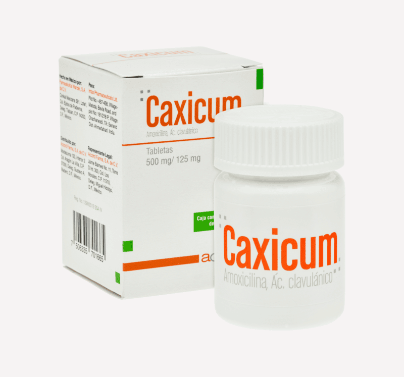 CAXICUM(Amoxicilina-ÁcidoClavulánico)500mg125mg12T,FRACCIV,129M2013SSAIV